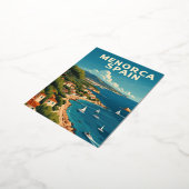 Carte Postale De Vacances En Aluminium Minorque Espagne (Rotation)