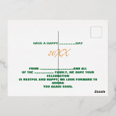 CARTE POSTALE DE VACANCES EN ALUMINIUM MODÈLE DE TEXTE D'IMAGE BLANCHE SIMPLE MODERNE (Verso)