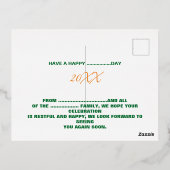 CARTE POSTALE DE VACANCES EN ALUMINIUM MODÈLE DE TEXTE D'IMAGE BLANCHE SIMPLE MODERNE (Verso)