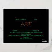 CARTE POSTALE DE VACANCES EN ALUMINIUM MODÈLE DE TEXTE D'IMAGE NOIRE SIMPLE ET MODERNE (Verso)