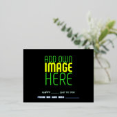 CARTE POSTALE DE VACANCES EN ALUMINIUM MODÈLE DE TEXTE D'IMAGE NOIRE SIMPLE ET MODERNE (Debout devant)