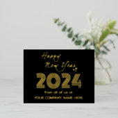 Carte Postale De Vacances En Aluminium Moderne Business Queer Code Noël Foil (Debout devant)