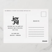 Carte Postale De Vacances En Aluminium moderne joyeuse 3 photo (Verso)