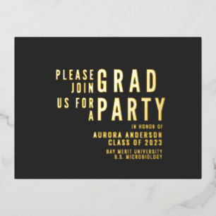 Carte Postale De Vacances En Aluminium Moderne Minimaliste Graduation 2023 Party