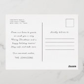 Carte Postale De Vacances En Aluminium Moderne Simple Cursive Script Grey Photo de famill (Verso)