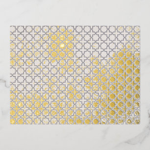 Carte Postale De Vacances En Aluminium Motif géométrique beige islamique