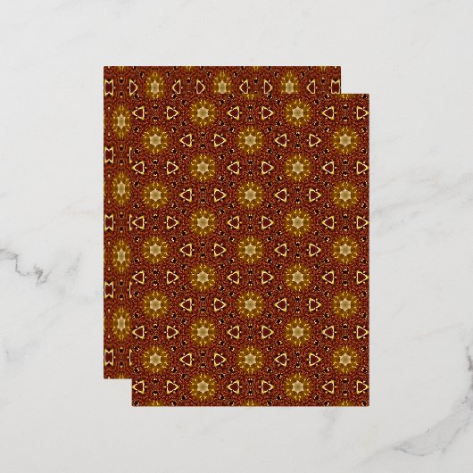 Carte Postale De Vacances En Aluminium Motif Masala Brown épicé (Recto/Verso)