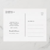 Carte Postale De Vacances En Aluminium Motif rétro du milieu du siècle Joyeux Noël (Verso)