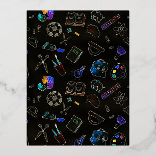 Carte Postale De Vacances En Aluminium Motif sans couture fournitures scolaires, école