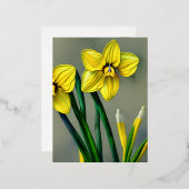 Carte Postale De Vacances En Aluminium Narcisse Graphic (Recto/Verso)