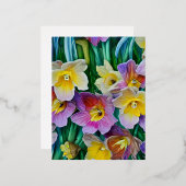 Carte Postale De Vacances En Aluminium Narcisse Graphic (Recto/Verso)