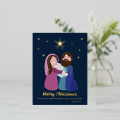 Carte Postale De Vacances En Aluminium Nativité Noël (Debout devant)