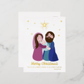 Carte Postale De Vacances En Aluminium Nativité Noël (Recto/Verso)