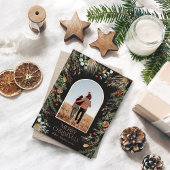 Carte Postale De Vacances En Aluminium Noël 1 photo botanique élégant