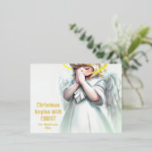 Carte Postale De Vacances En Aluminium Noël commence avec Christ Praying Angel (Debout devant)
