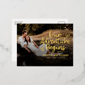 Carte Postale De Vacances En Aluminium Notre Aventure Commence Le Mariage Enregistrer La  (Recto/Verso)