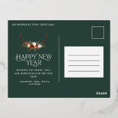 Carte Postale De Vacances En Aluminium Nouveau budget annuel botanique élégant vert (Verso)