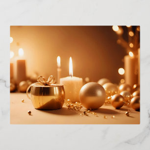 Carte Postale De Vacances En Aluminium Nouvel An Festive Festive Saison Fête Lumière