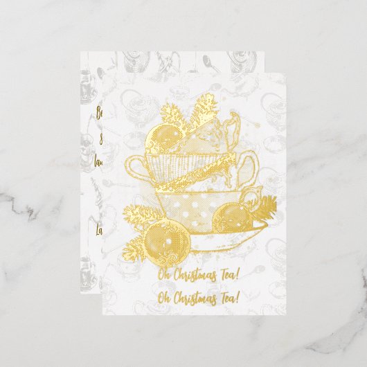 Carte Postale De Vacances En Aluminium Oh Christmas Tea!  Oh Christmas Tea! (Recto/Verso)