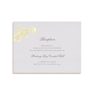 Carte Postale De Vacances En Aluminium Orchid Vows Ivory Formal Classique Mariage Récepti