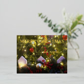 Carte Postale De Vacances En Aluminium Ornements de Noël (Debout devant)