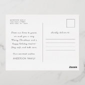 Carte Postale De Vacances En Aluminium Paix et amour Typographie simple moderne (Verso)