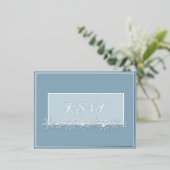 Carte Postale De Vacances En Aluminium Pale Blue and Sky Snowflake Response Postcard (Debout devant)