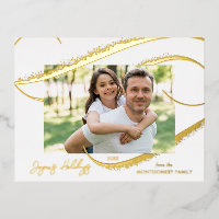 Parties scintillant moderne Gold Faux Brush Strot