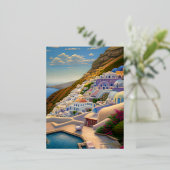 Carte Postale De Vacances En Aluminium Paysage grec (Debout devant)