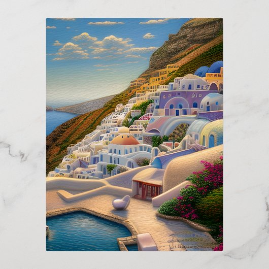 Carte Postale De Vacances En Aluminium Paysage grec (Recto)