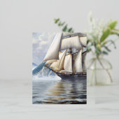 Carte Postale De Vacances En Aluminium Paysage nautique (Debout devant)