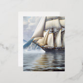 Carte Postale De Vacances En Aluminium Paysage nautique (Recto/Verso)