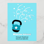 Carte Postale De Vacances En Aluminium Performance Achievement Thank You Foil Postcard (Recto)