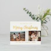 Carte Postale De Vacances En Aluminium Photo de Noël (Debout devant)