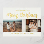 Carte Postale De Vacances En Aluminium Photo de Noël (Recto)