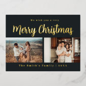 Carte Postale De Vacances En Aluminium Photo de Noël (Recto)