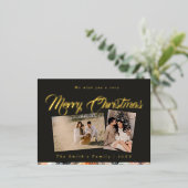 Carte Postale De Vacances En Aluminium Photo de Noël (Debout devant)