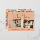 Carte Postale De Vacances En Aluminium Photo de Noël (Recto/Verso)