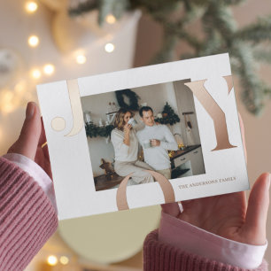 Carte Postale De Vacances En Aluminium Photo de Noël en famille   Carte de vœux Joie en o