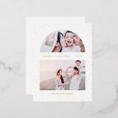 Carte Postale De Vacances En Aluminium Photo de Noël sous globe neigeux (Recto/Verso)