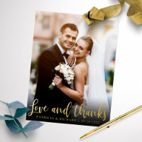 Photo de remerciement de mariage éternellement rec