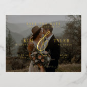 Carte Postale De Vacances En Aluminium Photo en papier moderne et élégant enregistrer la (Recto)