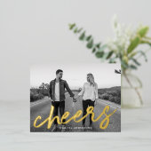 Carte Postale De Vacances En Aluminium Photo Luxe Cheers (Debout devant)