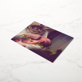 Carte Postale De Vacances En Aluminium Photo moderne de paix amour joie (Rotation)