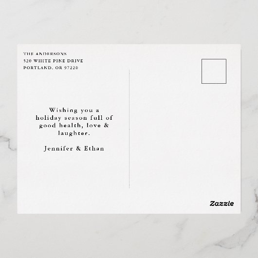 Carte Postale De Vacances En Aluminium Photo Script pacifique (Verso)