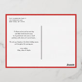 Carte Postale De Vacances En Aluminium Pin d'aquarelle et Wreath Holly Bonne année (Verso)