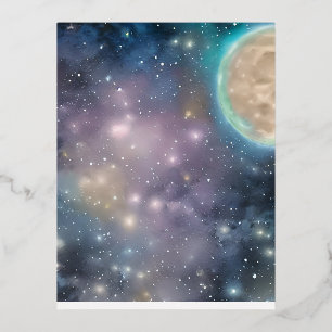 Carte Postale De Vacances En Aluminium Pleine lune