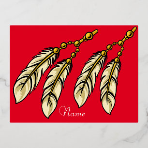 Carte Postale De Vacances En Aluminium Plumes d'Apache Thunder_Cove