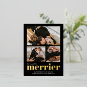 Carte Postale De Vacances En Aluminium Plus de Noël de la grossesse plus joyeuse (Debout devant)