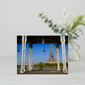 Carte Postale De Vacances En Aluminium Pont de Bir Hakeim à Paris (Debout devant)